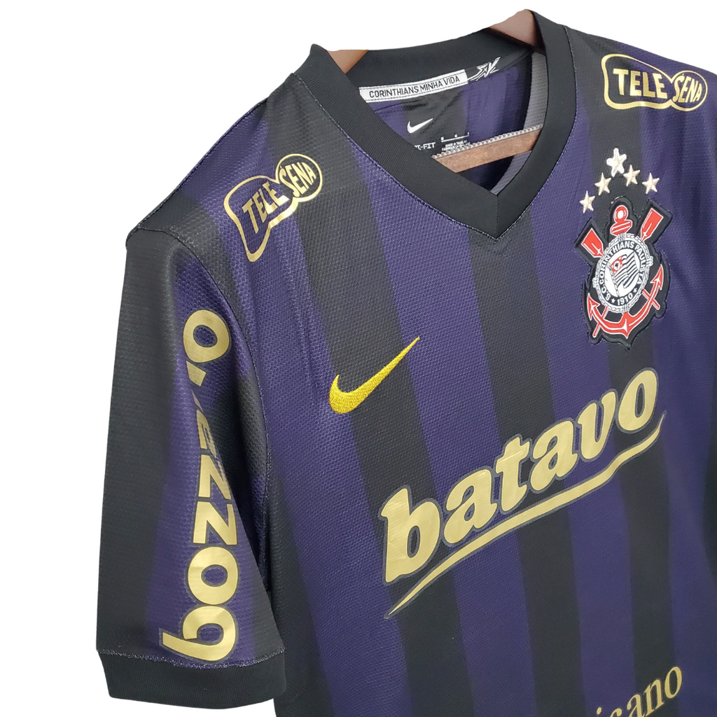 Camisa Corinthians Retrô 2009/10 - Preta e Roxa