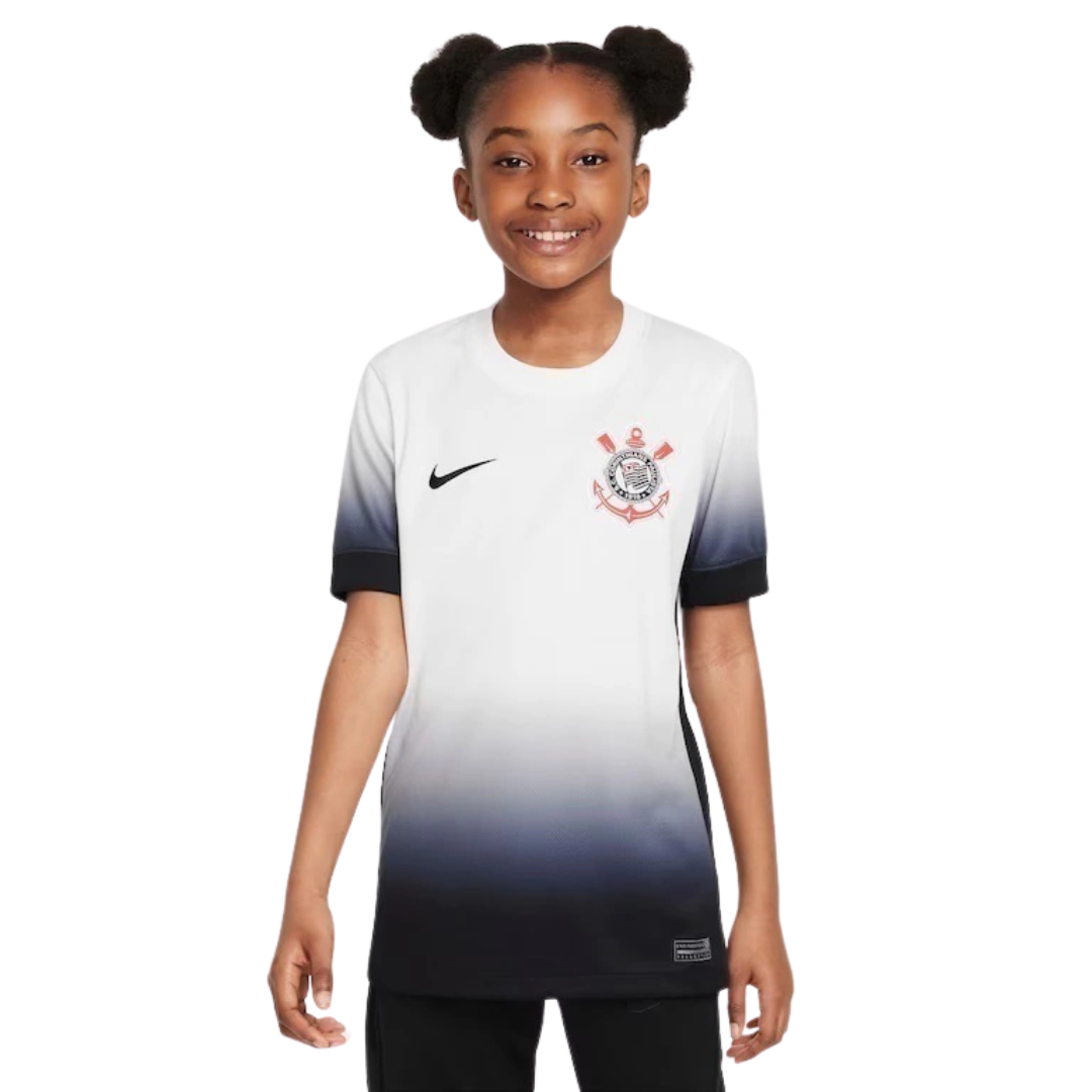 Conjunto Infantil Corinthians I 2024/25 - Branca e Preta
