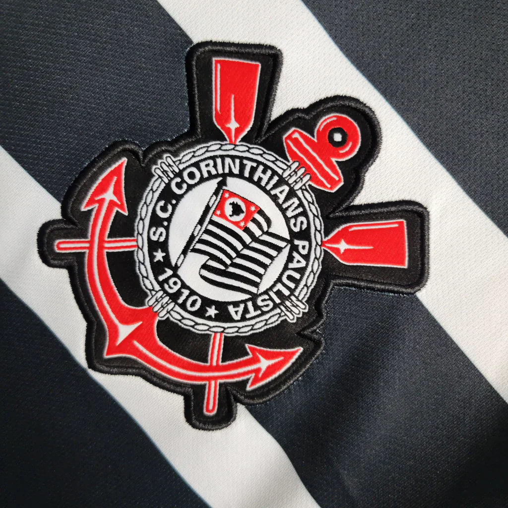 Camisa Corinthians Retrô 2014/15 Masculina - Branca e Preta