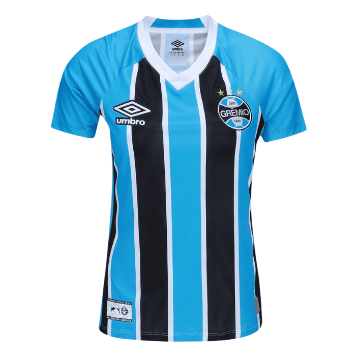 Camisa Grêmio Feminina I 2025/26- Azul e Preta