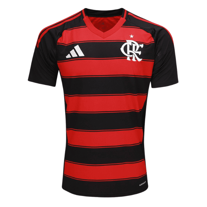 Camisa Flamengo I Pedro #9 2025/26 Masculina Adidas - Vermelho e Preto