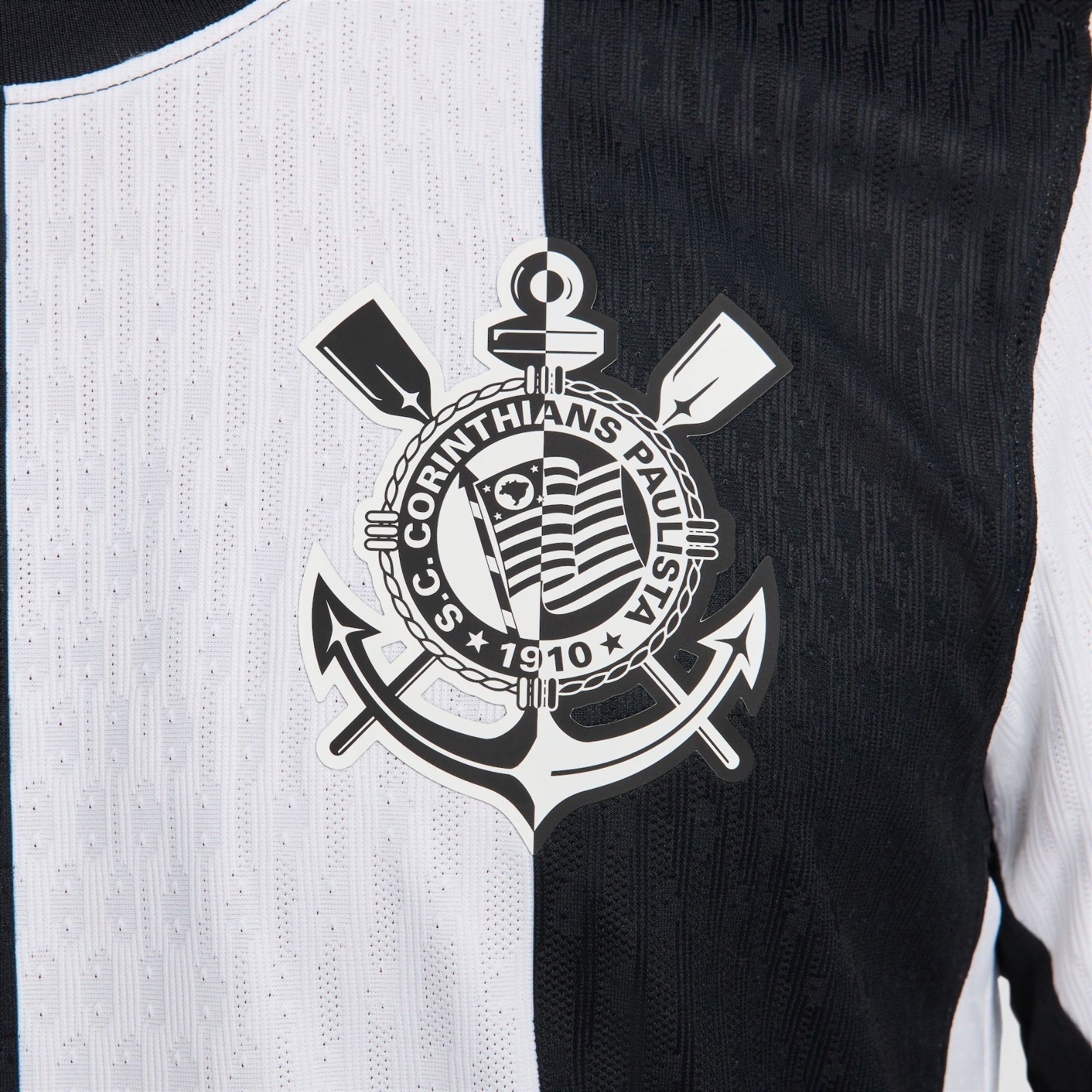 Camisa Corinthians III Versão Jogador 2024/25 Masculina - Branca e Preta