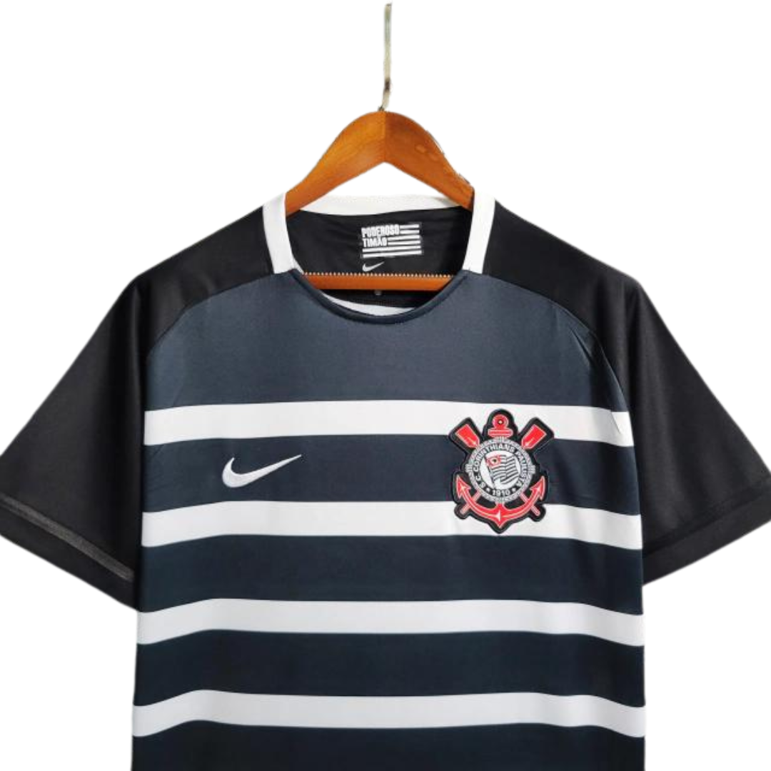 Camisa Corinthians Retrô 2014/15 Masculina - Branca e Preta