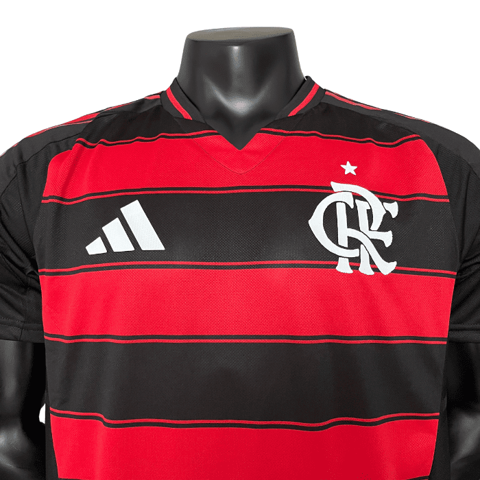 Camisa Flamengo Versão Jogador I 2025/26 Masculina - Vermelho e Preto