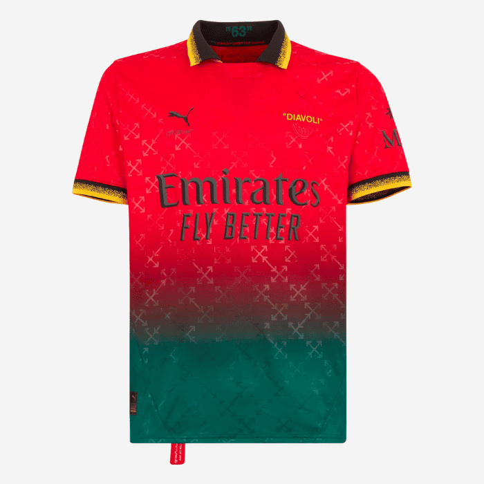 Camisa AC Milan IIII 2025/26 Masculina X Off-White Terra dos sonhos