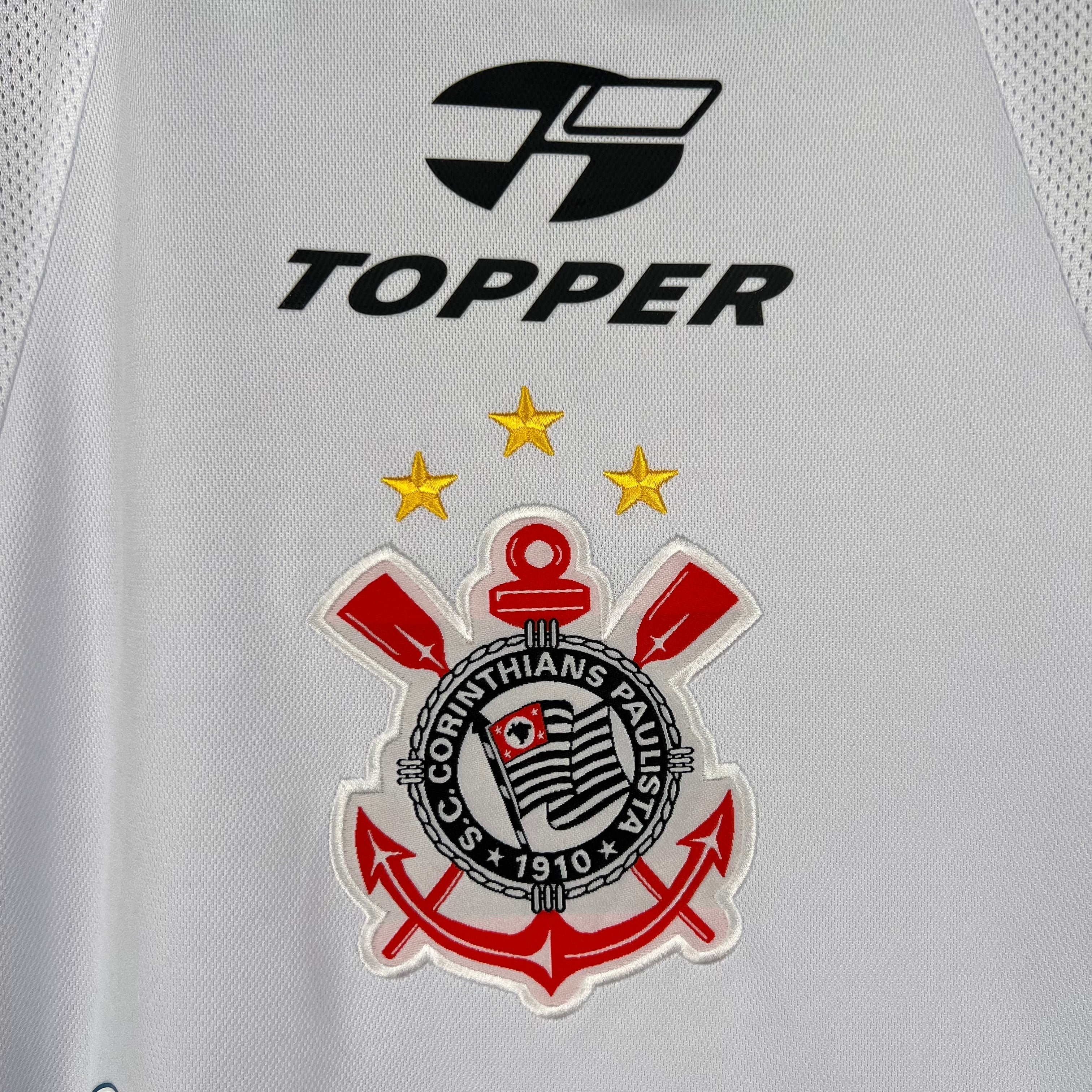 Camisa Corinthians Retrô 2000 - Branca e Preta