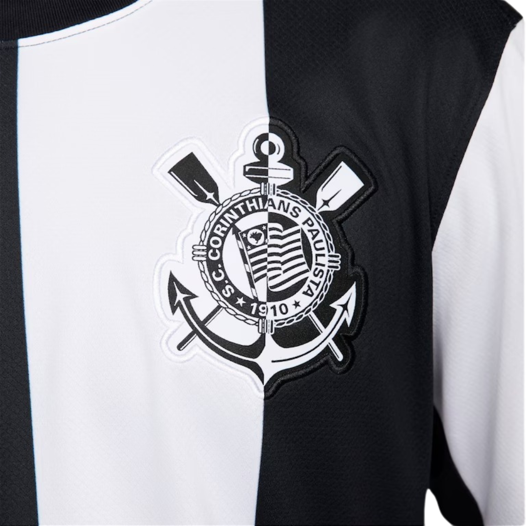 Camisa Corinthians III 2024/25 "Garro 8" - Branca e Preta