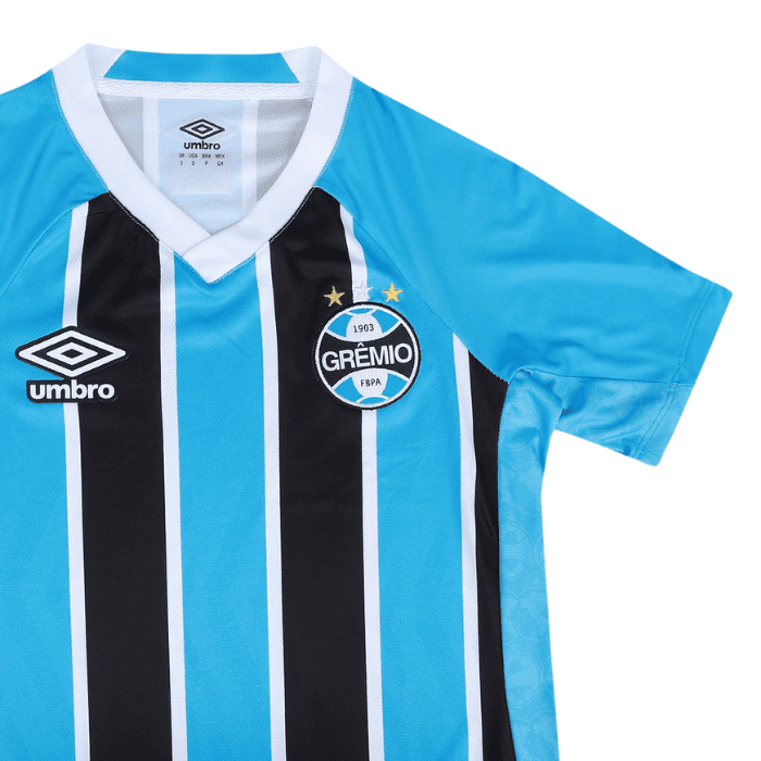 Camisa Grêmio Feminina I 2025/26- Azul e Preta