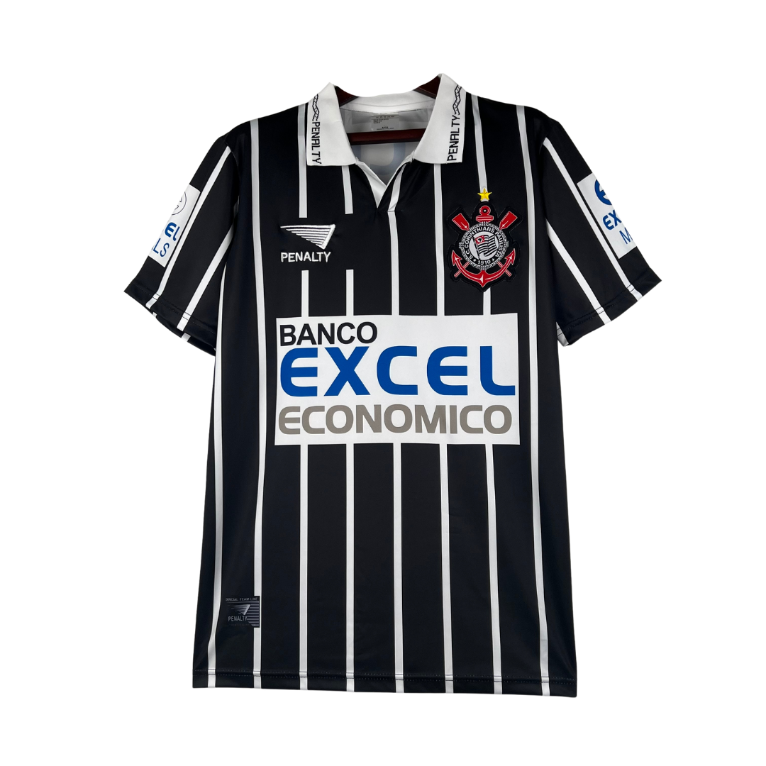 Camisa Corinthians Retrô 1997 - Branca e Preta