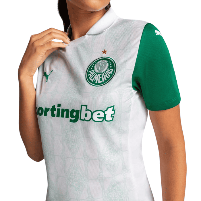 Camisa Palmeiras Feminina Away 2025/26 - Branca