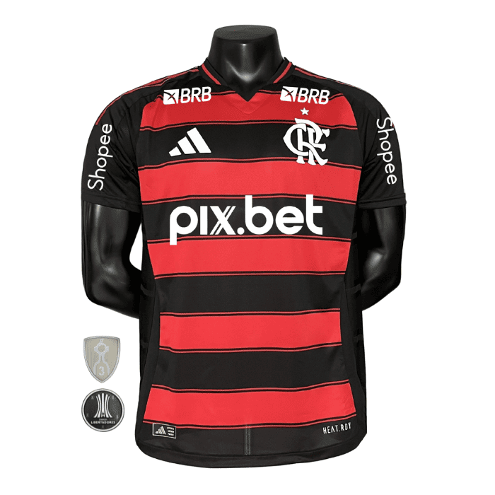 Camisa Flamengo Versão Jogador I 2025/26 Masculina - Vermelho e Preto