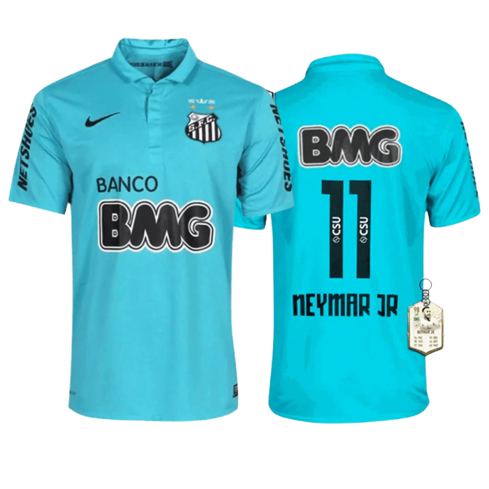 Camisa Santos Retrô 2012/13 Neymar #11 Torcedor Masculina - Azul