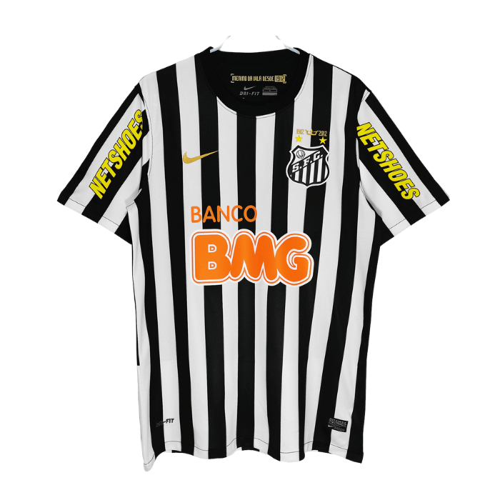 Camisa Santos Retrô 2012/13 Torcedor Nike Masculina - Preto e Branco