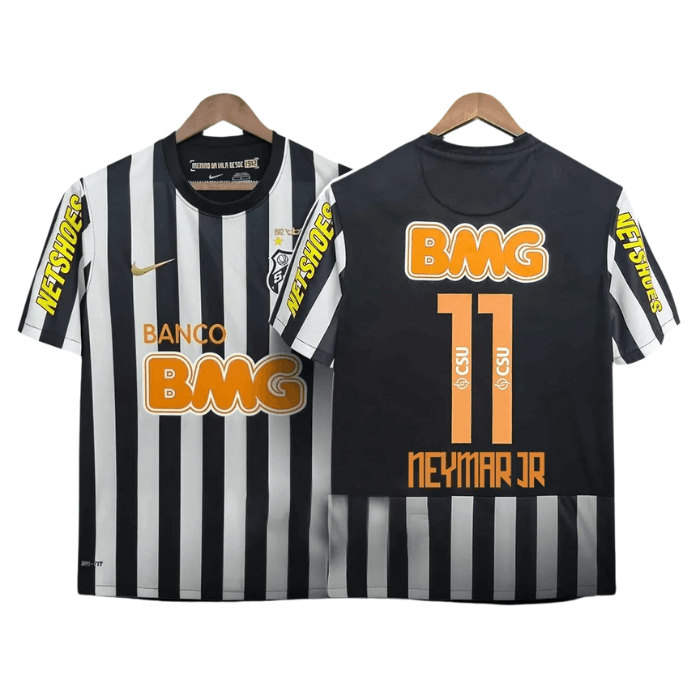 Camisa Santos Retrô 2012/13 Neymar #11 Torcedor Masculina - Preto e Branco