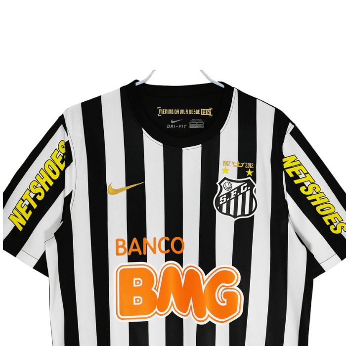Camisa Santos Retrô 2012/13 Neymar #11 Torcedor Masculina - Preto e Branco