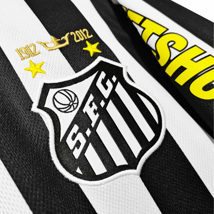 Camisa Santos Retrô 2012/13 Neymar #11 Torcedor Masculina - Preto e Branco