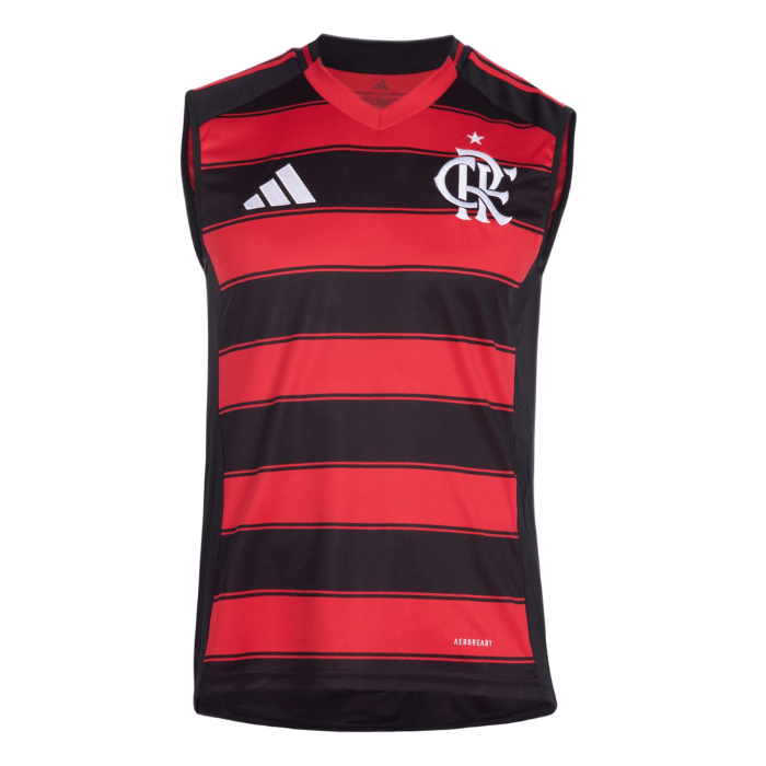 Camisa Flamengo I Regata 2025/26 Masculina Adidas - Vermelho e Preto