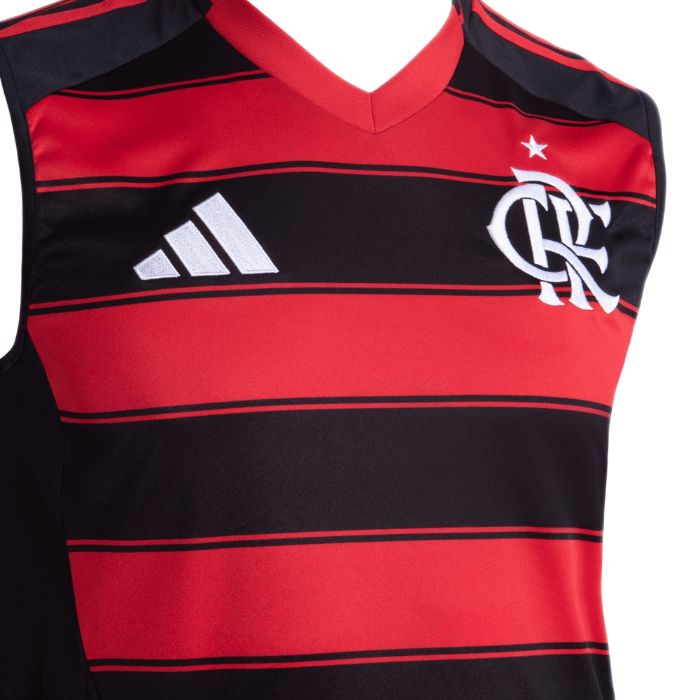 Camisa Flamengo I Regata 2025/26 Masculina Adidas - Vermelho e Preto