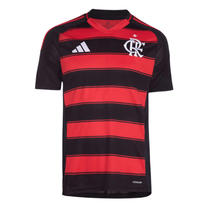 Camisa Flamengo I B. Henrique #27 2025/26 Masculina Adidas - Vermelho e Preto