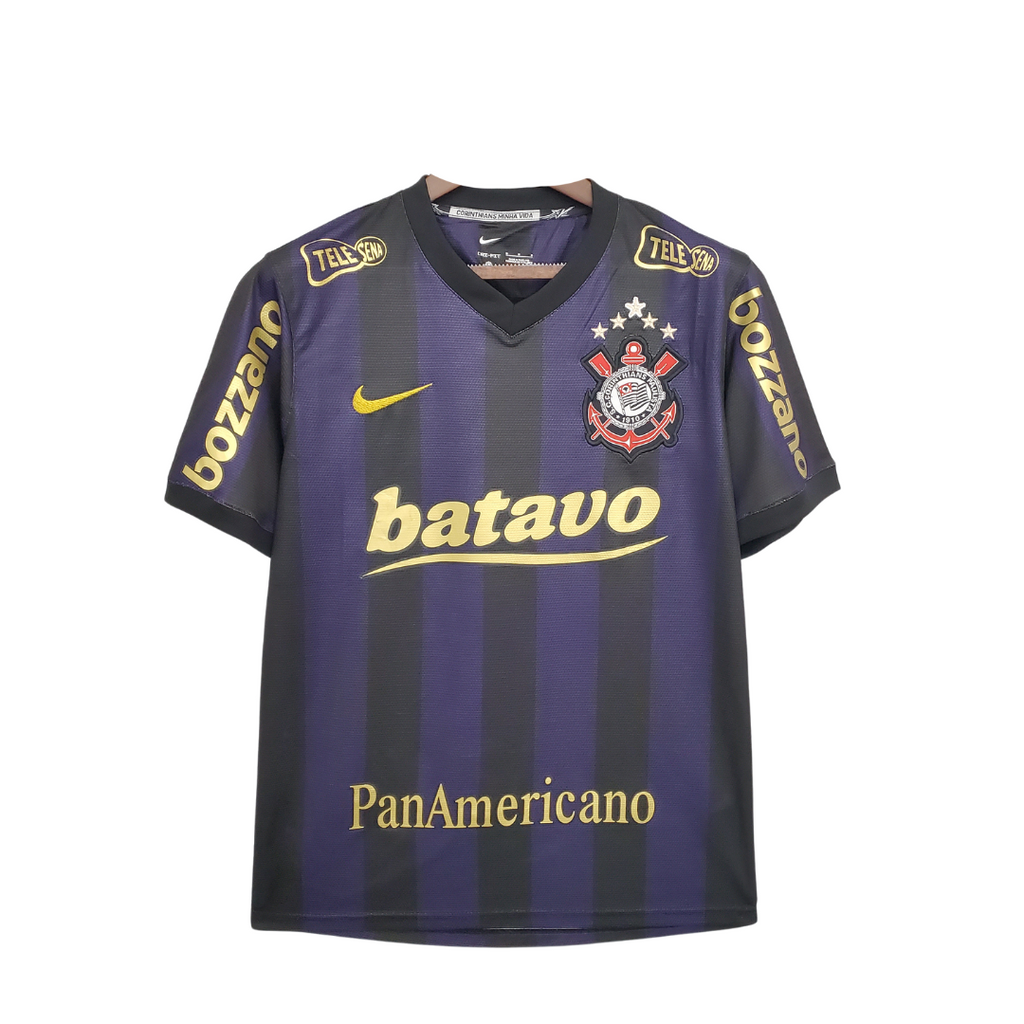 Camisa Corinthians Retrô 2009/10 - Preta e Roxa