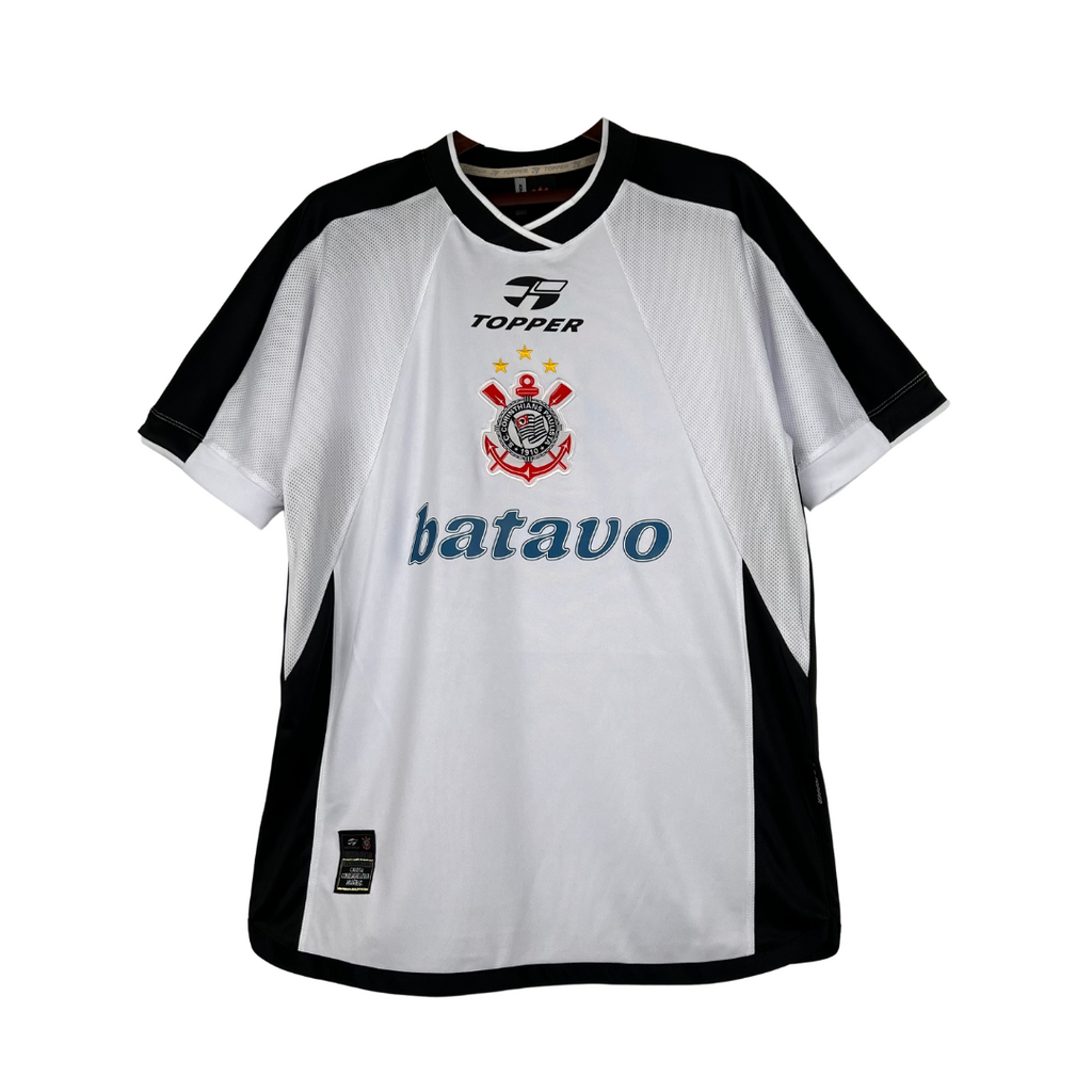 Camisa Corinthians Retrô 2000 - Branca e Preta