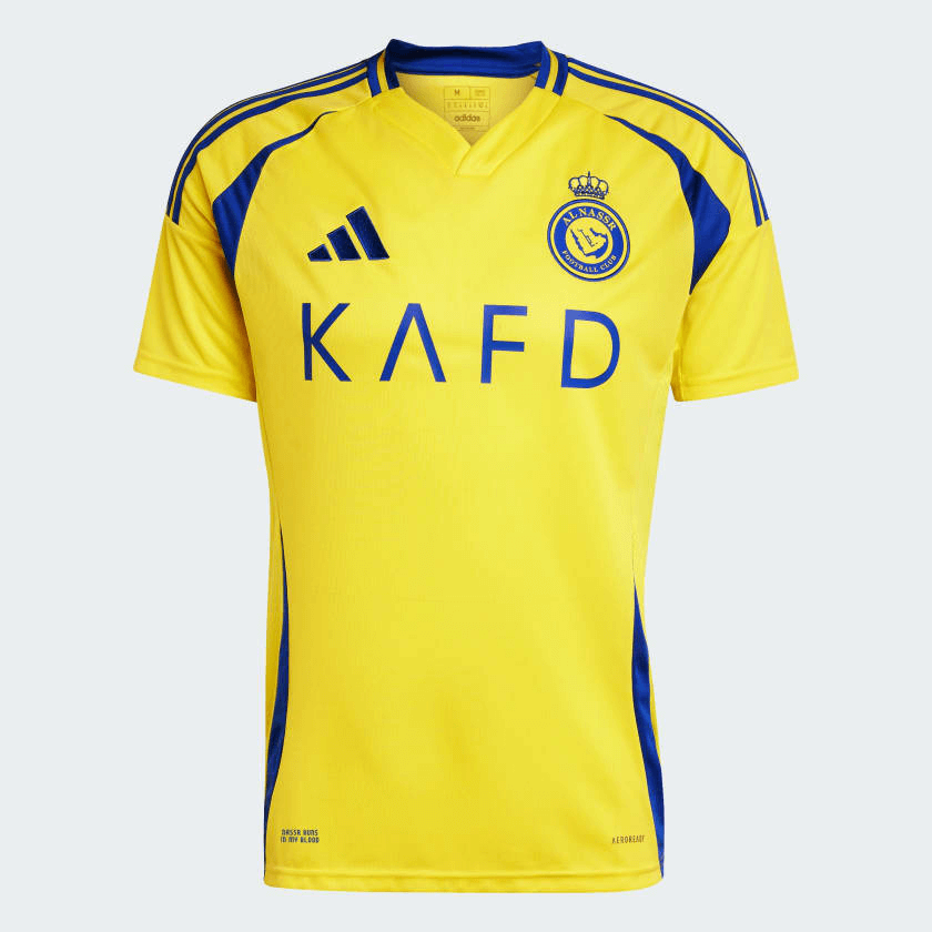 Camisa Al Nassr Home 2024/25 - Torcedor Adidas Masculino - Amarelo e Azul