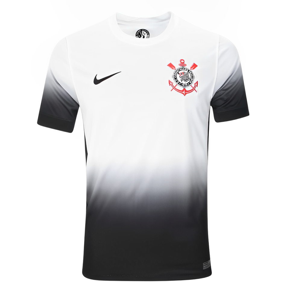 Camisa Corinthians I 2024/25 Masculina - Branca e Preta