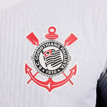 Camisa Corinthians I Versão Jogador 2024/25 Masculina - Branco e Preta
