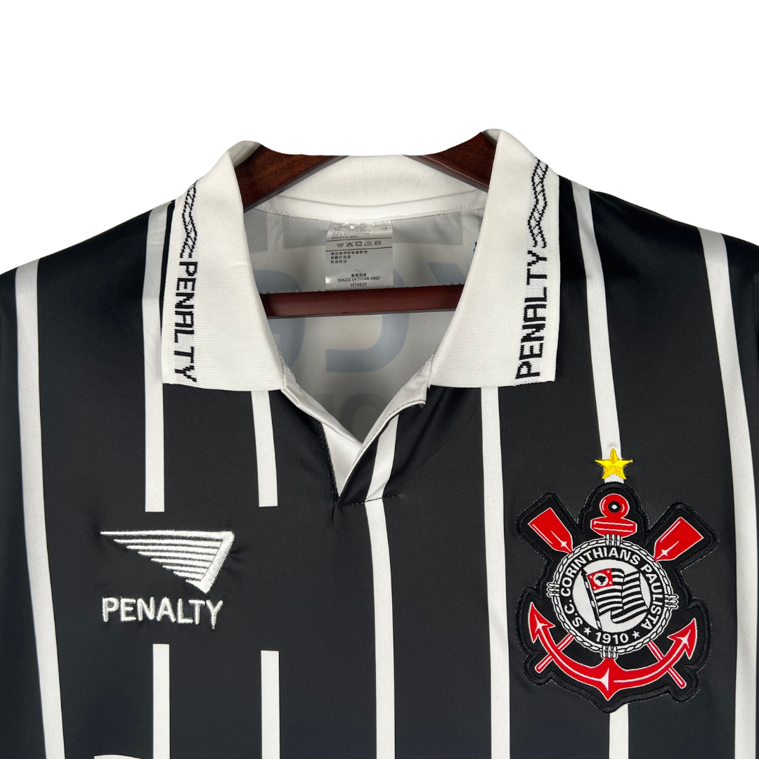 Camisa Corinthians Retrô 1997 - Branca e Preta
